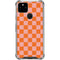 Orange Checkered Google Pixel 5a 5G Clear Case